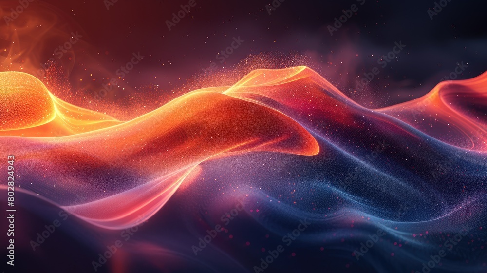 Dark abstract curve and wavy background with gradient and color, Glowing waves in a dark background Dark abstract curve and wavy background with gradient and color, Glowing waves in a dark background