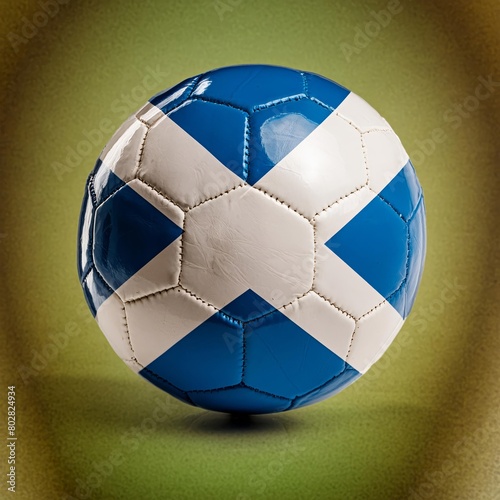 scotland flag paint football ball on isolated background , generated by AI