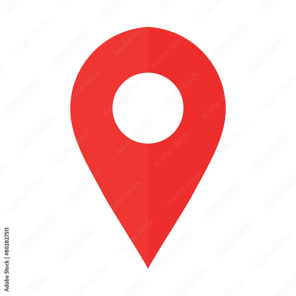 Red map pointer icon clipart design isolated white background. Vector ...