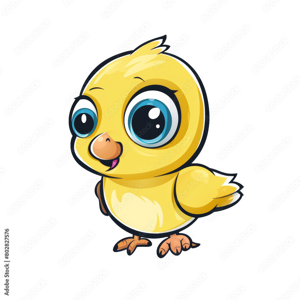 2D Vector illustration of a bird cartoon.