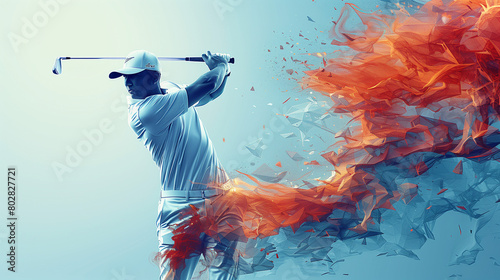 illustration of golfer