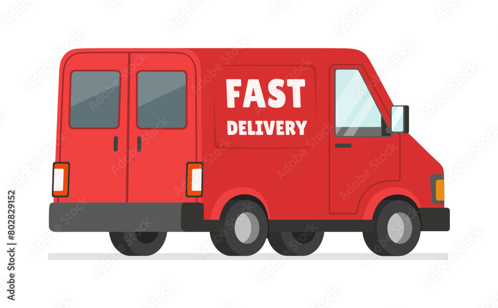 delivery truck filled with package