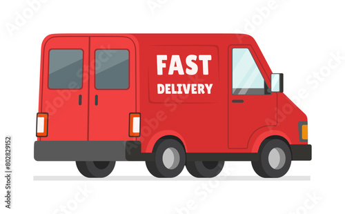 delivery truck filled with package