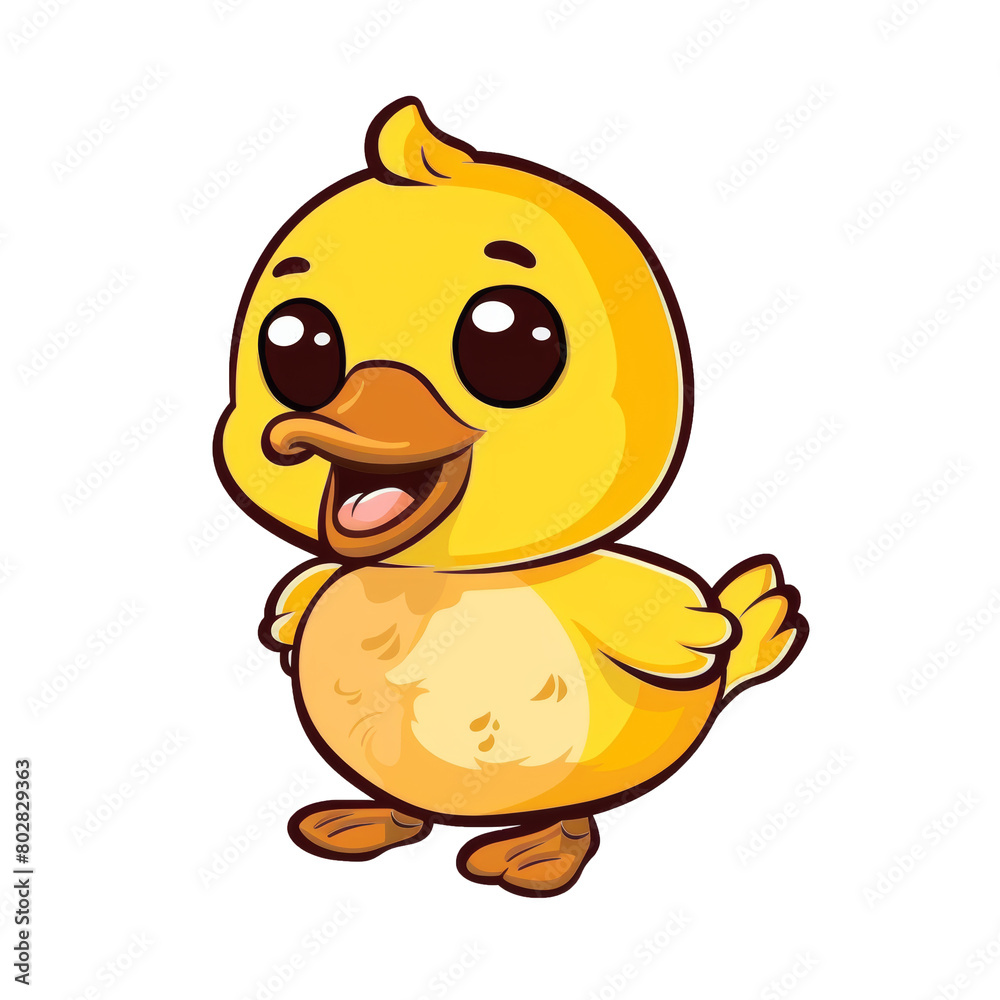 Vector illustration of a duck cartoon. Vector illustration of a duck cartoon.