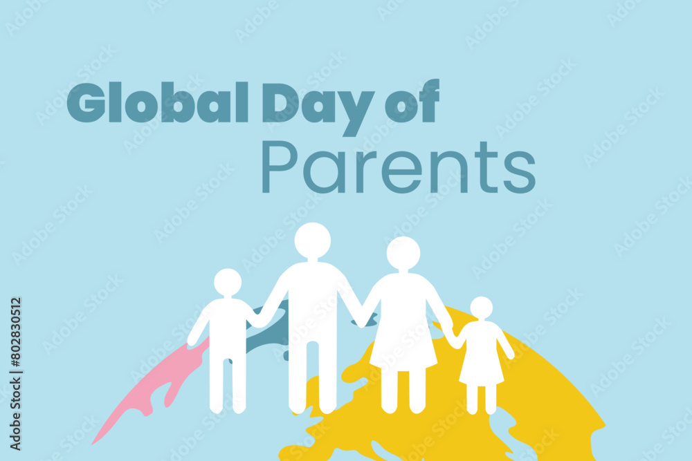 Illustration vector graphic of global day of parents. Good for poster Illustration vector graphic of global day of parents. Good for poster