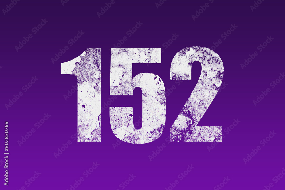 flat white grunge number of 152 on purple background.
flat white grunge number of 152 on purple background.