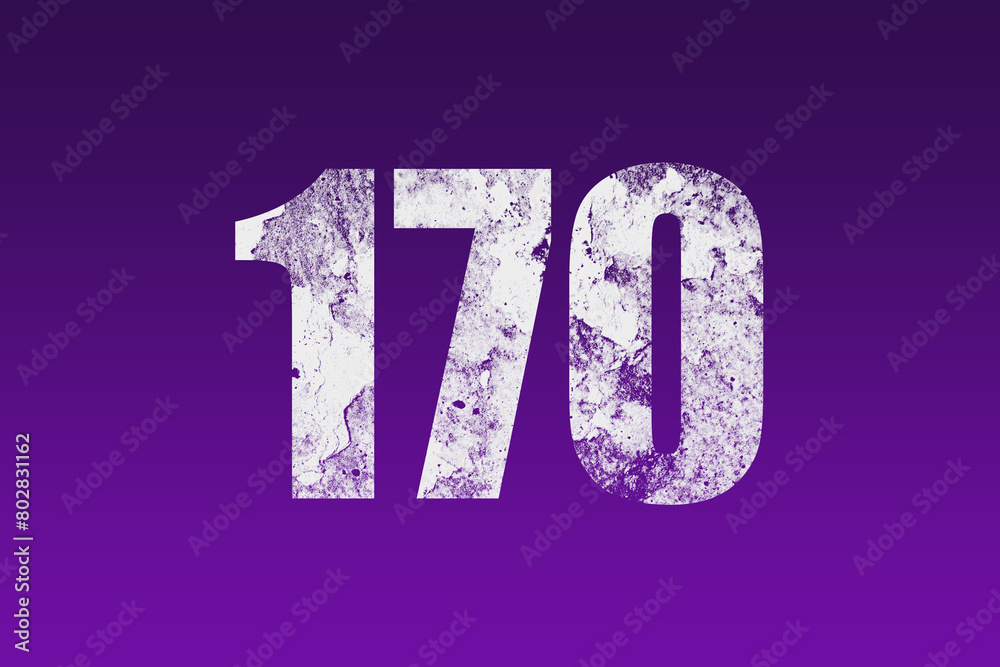 flat white grunge number of 170 on purple background.
flat white grunge number of 170 on purple background.