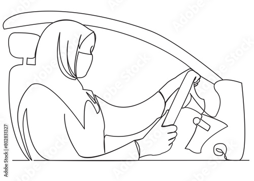 muslim woman driving a car (2)