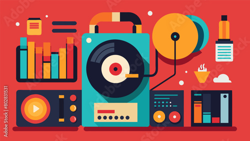 Dont be afraid to try different combinations of equipment and settings to achieve your desired sound from vinyl records. Vector illustration