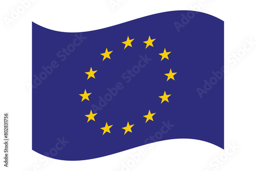 Flag of European Union. EU national symbol in official colors. Template icon. Abstract vector background