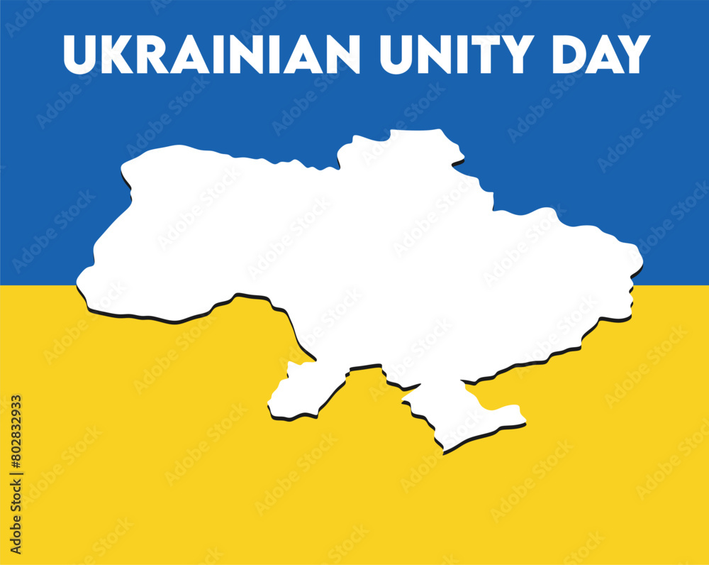Obraz premium Happy Ukrainian Unity Day to all Ukrainians