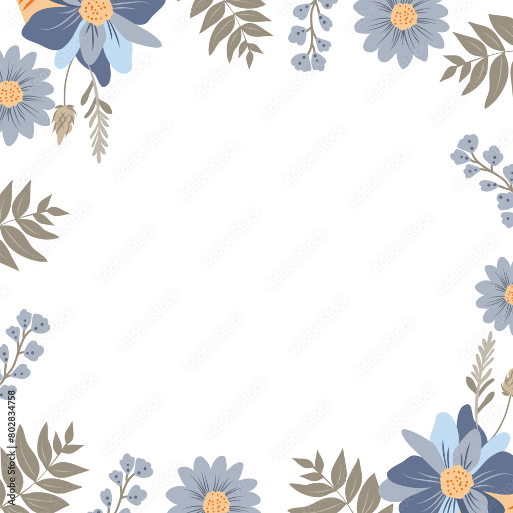 Naklejka premium floral frame