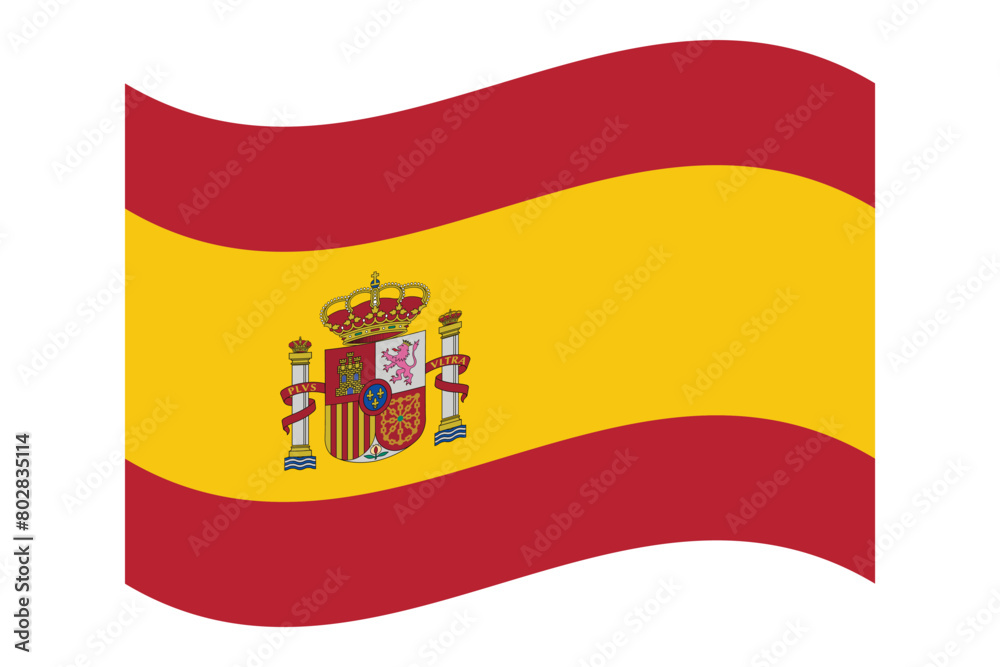 Flag of Spain. National symbol in official colors. Template icon. Abstract vector background Flag of Spain. National symbol in official colors. Template icon. Abstract vector background