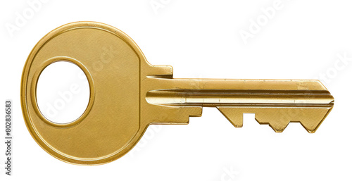 gold key isolated on white background