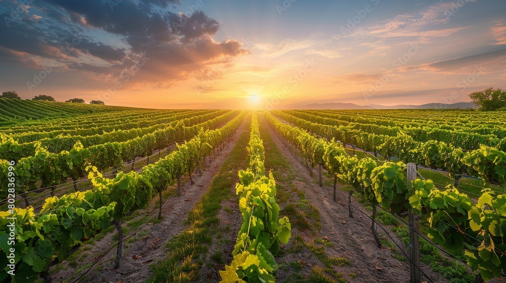 Serene Vineyard Landscape. Serene Vineyard Landscape.