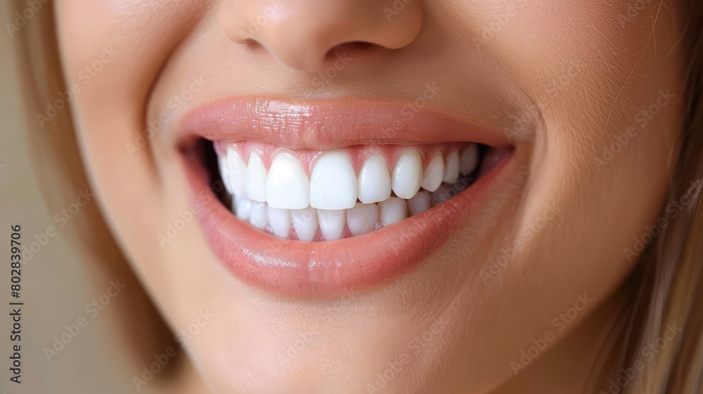 Close-up of young female having her teeth examined isolated on white background. Close-up of young female having her teeth examined isolated on white background.
