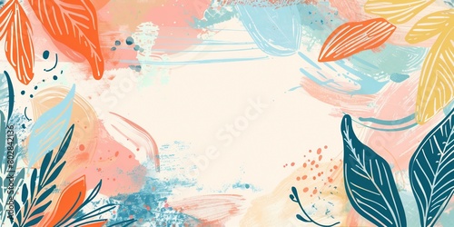 abstract summer tone element color handdrawn backgrounds.