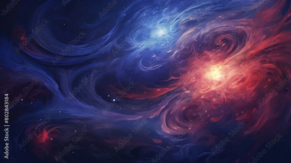 Celestial symphony a cosmic abstract illustration - Generative AI.