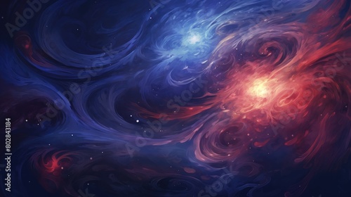 Celestial symphony a cosmic abstract illustration - Generative AI.