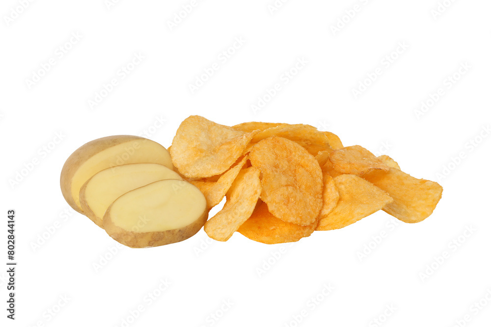 PNG,Potato chips, isolated on white background