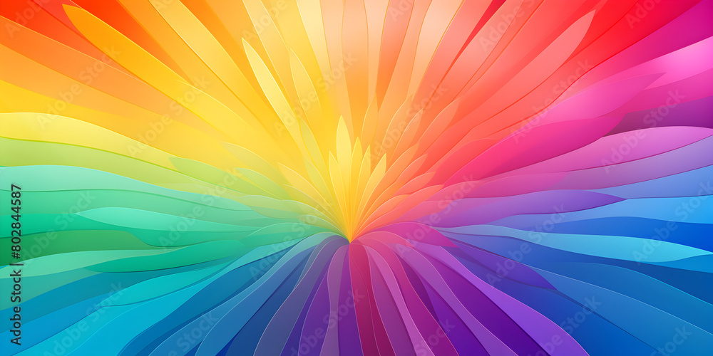 Obraz premium Abstract colorful wave rainbow background illustration