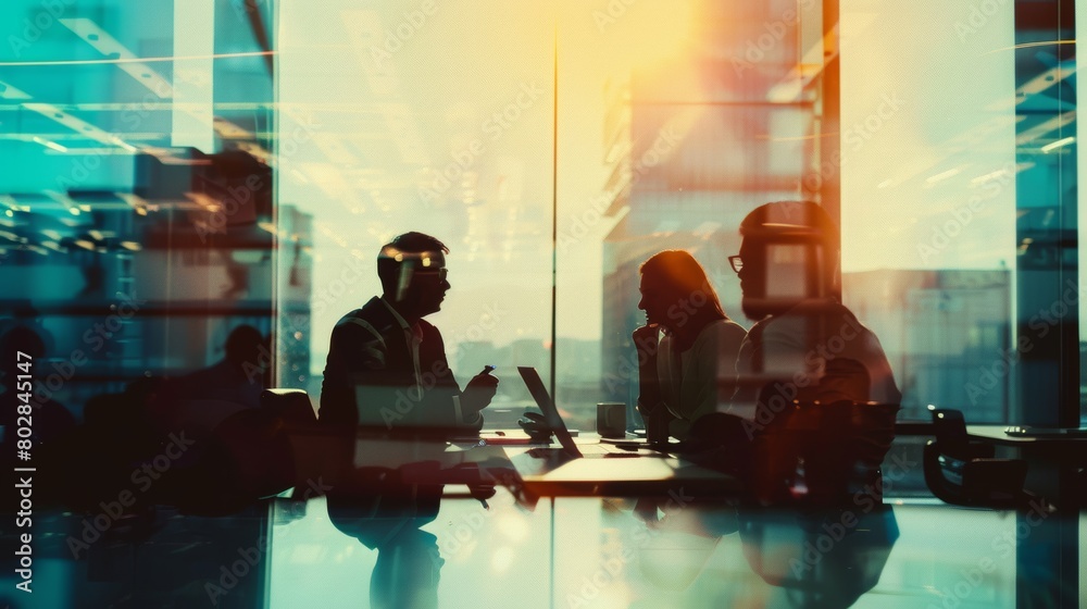 Employee meeting in the office background. Employee meeting in the office background.