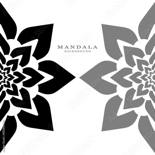 Beautiful and simple linear mandala background