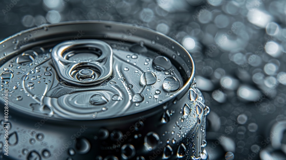 Water droplet in can. Water droplet in can.
