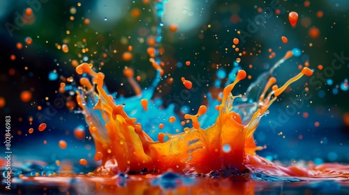 Colorful splash liquid.
