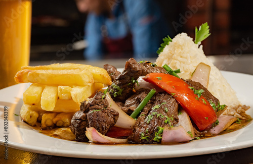 Lomo saltado, typical Peruvian food.