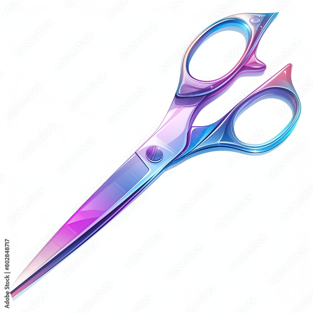 Stylish scissors on a white background 2D logo Stylish scissors on a white background 2D logo