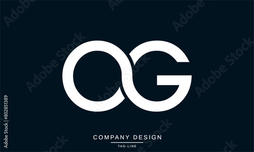 OG, GO Abstract Letters Logo Monogram Design Font Icon Vector Initials