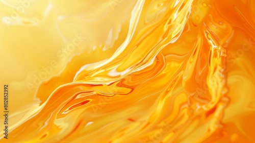 Golden Liquid Texture Flowing In Waves - Abstract Background