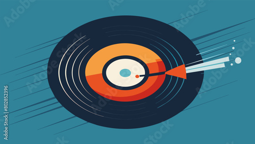 With each spin the records grooves are immortalized in this dynamic freeze frame an everlasting tribute to music. Vector illustration