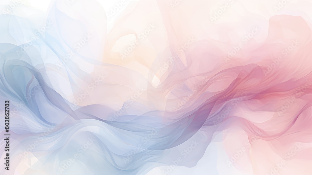 Pastel elegance abstract illustration - Generative AI. Pastel, tone, pink, blue.