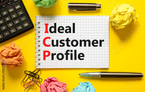 Fotografie ICP ideal customer profile symbol