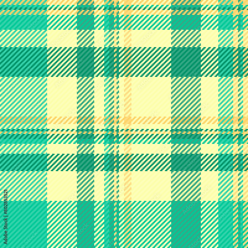 Plaid check tartan of pattern vector fabric with a background textile texture seamless.
