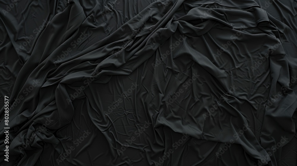 Elegant Black Fabric Texture Background