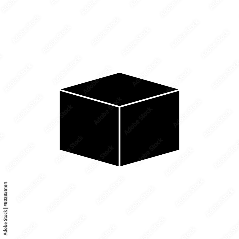 Box flat vector icon. Simple solid symbol isolated on white background. Box sign design template for web and mobile UI element Box flat vector icon. Simple solid symbol isolated on white background. Box sign design template for web and mobile UI element
