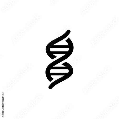 DNA flat vector icon. Simple solid symbol isolated on white background. DNA sign design template for web and mobile UI element