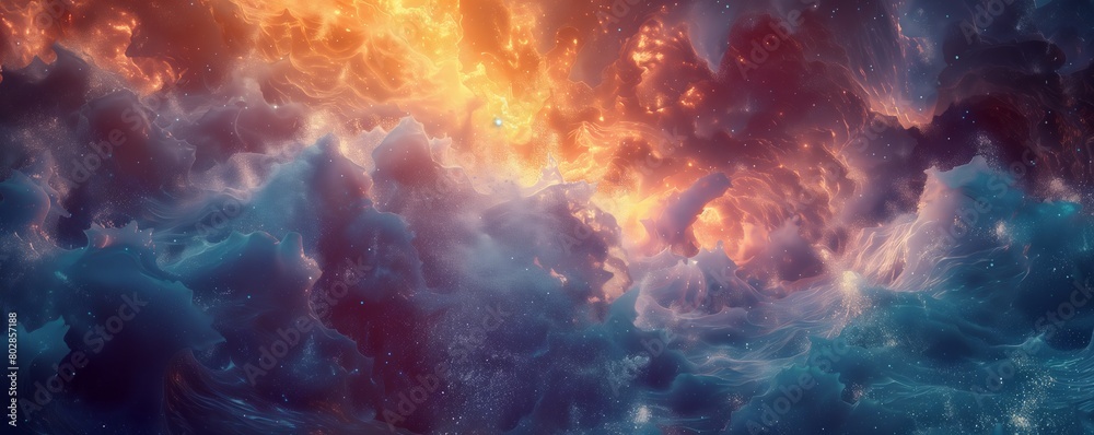 Cosmic Dance of Fiery and Icy Nebulae
Cosmic Dance of Fiery and Icy Nebulae