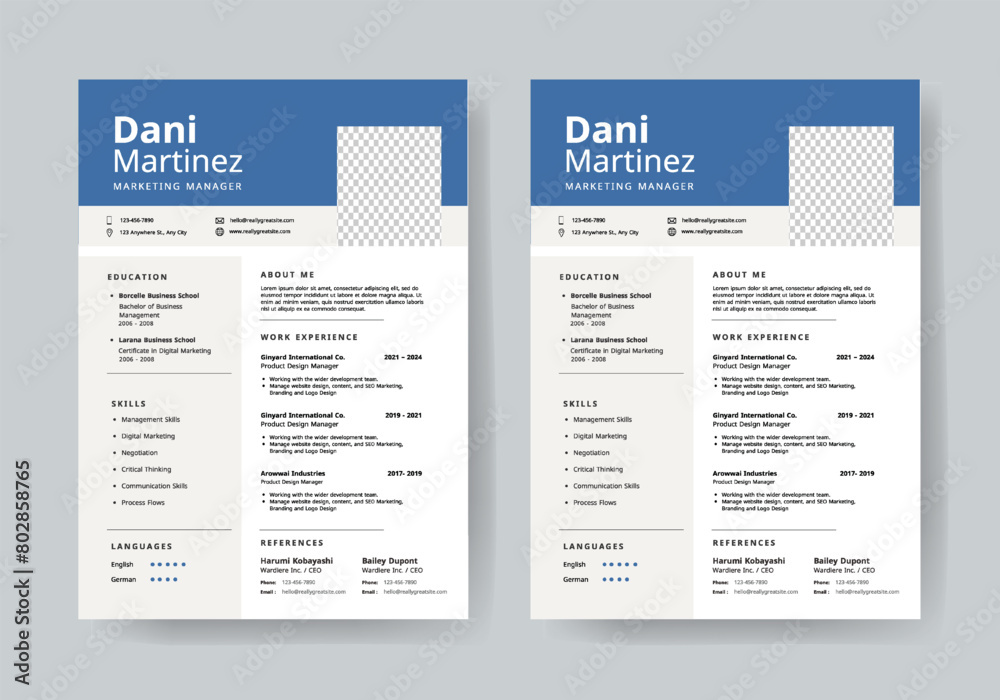 New Minimalist Resume Template Design Print Ready New Minimalist Resume Template Design Print Ready