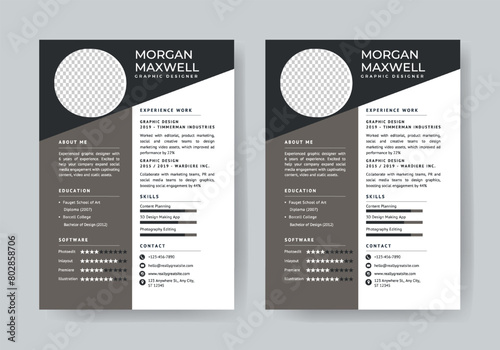 New Minimalist Resume Template Design Print Ready