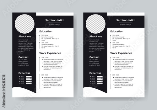 New Minimalist Resume Template Design Print Ready