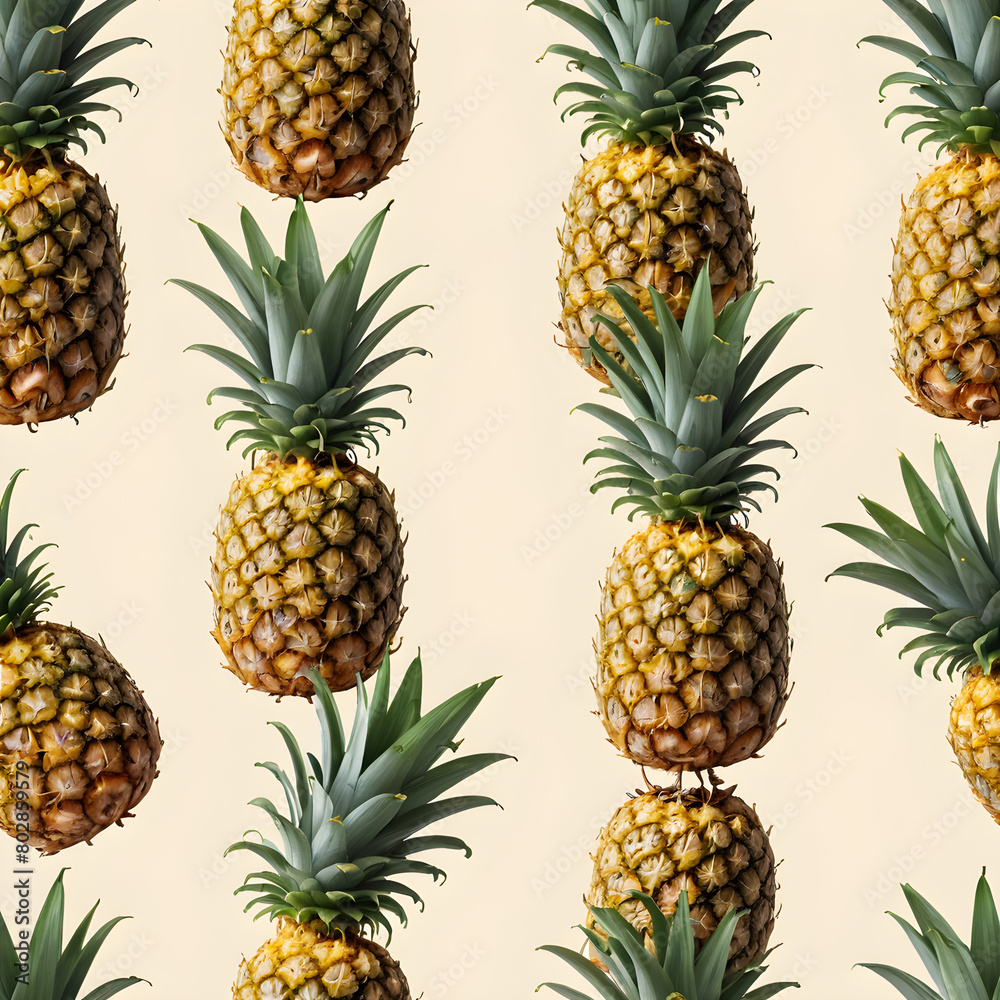 seamless background with pineapple seamless background with pineapple