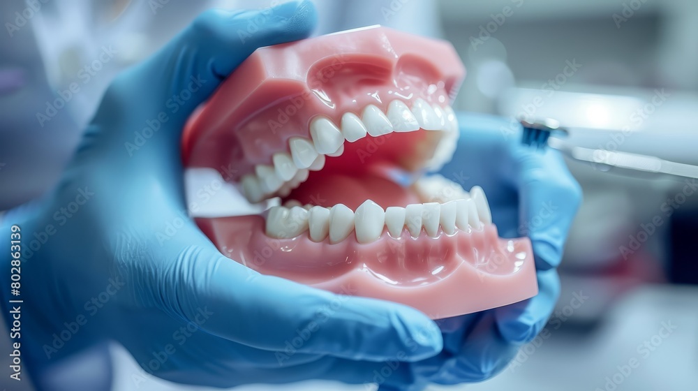 Dentists inspect equipment in the laboratory. Health and beauty care
