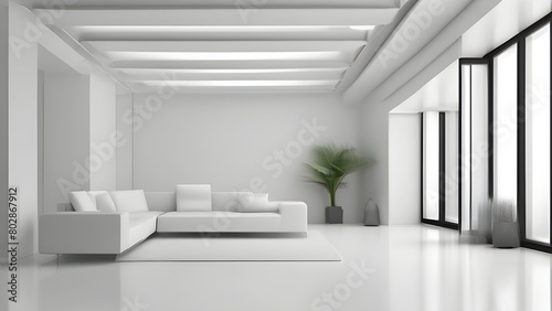 3d render interior of living room