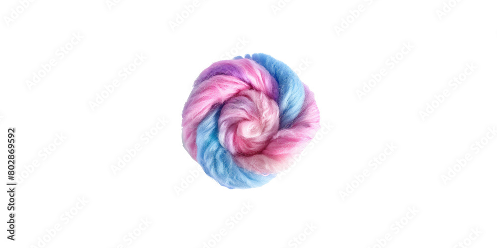 
Colorful cotton candy wool isolated on a white background