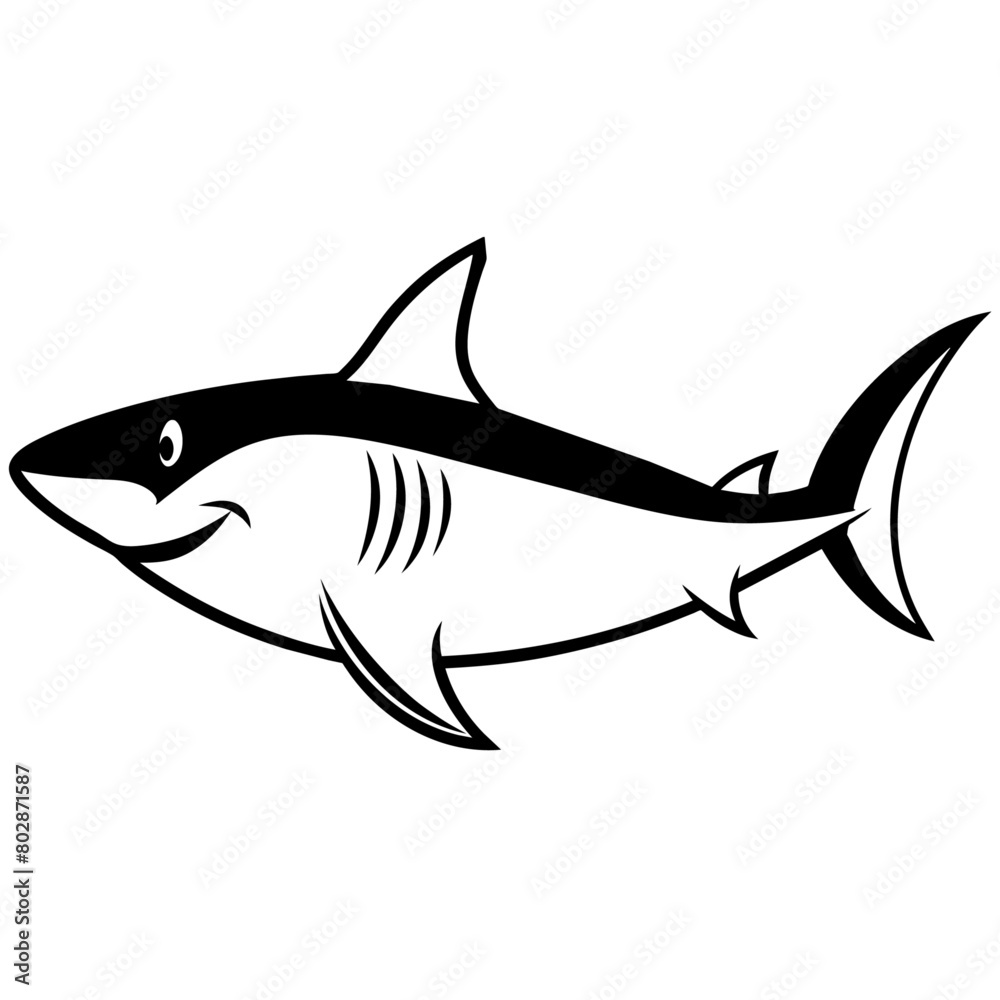 Obraz premium Shark vector art illustration (10)