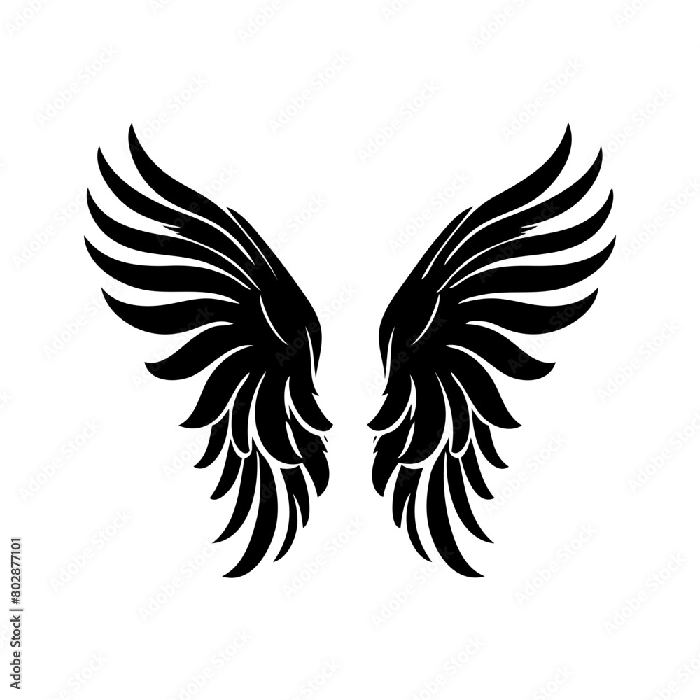 angel feather wings simple design Vector illustration angel feather wings simple design Vector illustration